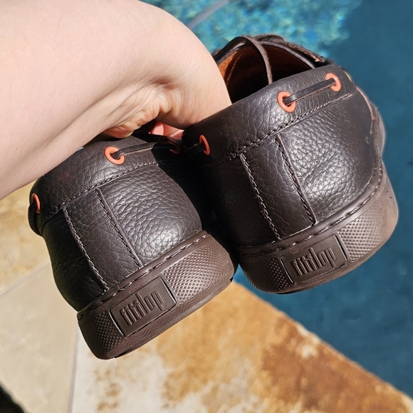 Fitflop LawerenceBOAT SHOES 030 MOKA shoes 11 - Picture 8 of 14